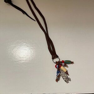 Boho Beaded Suede Necklace